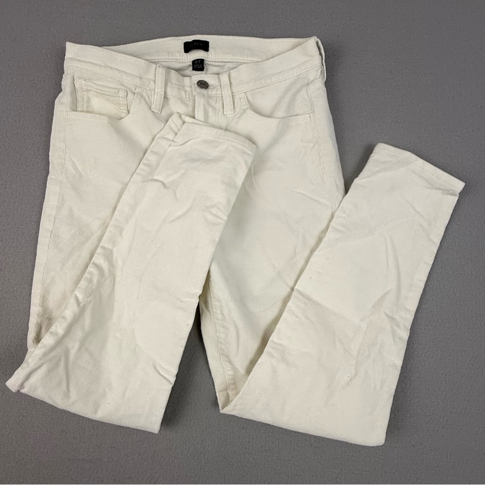 J. Crew Corduroy Pants Women’s Size 27 Pockets Stretch‎ Jeans Cream